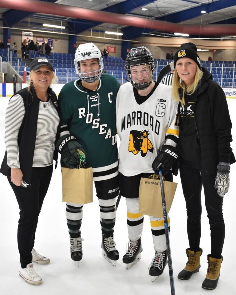 Warroad and Roseau Girls HS Hockey Foundation awareness night