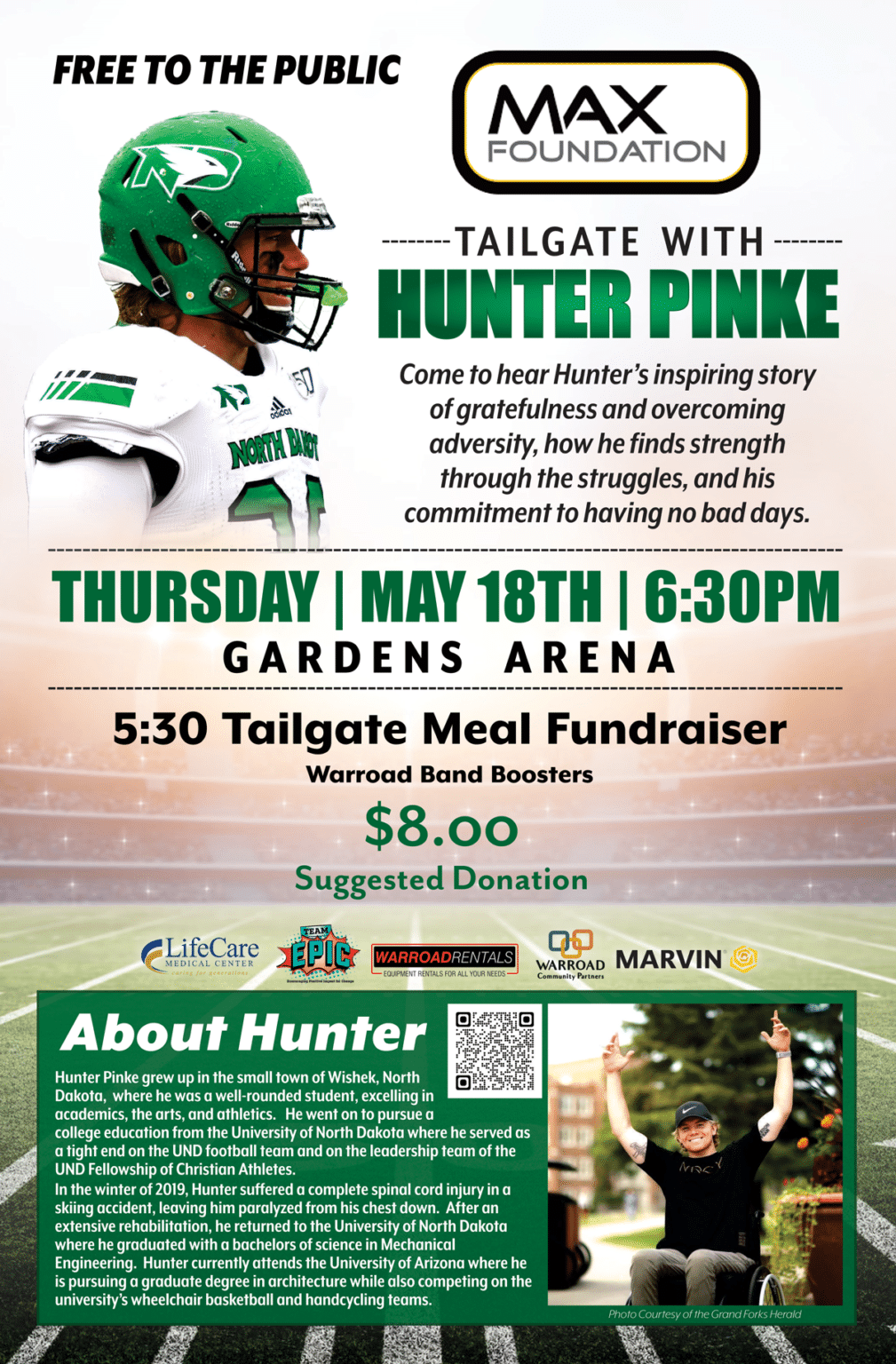 Tailgate with Hunter Pinke Fundraiser